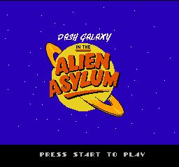 Dash Galaxy in the Alien Asylum Title Screen